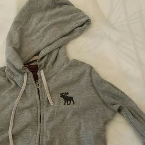 Gray Abercrombie zip-up hoodie