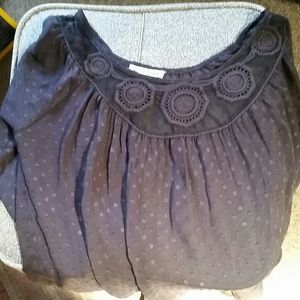 Bundle- Purple Chiffon Blouse, Green Dress