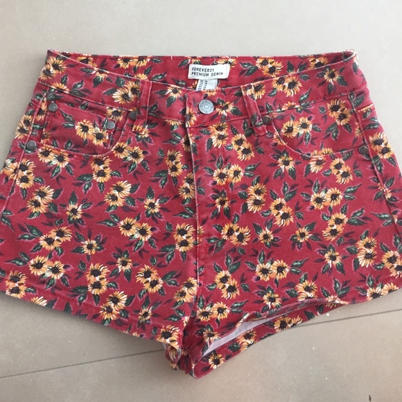 Flower print festival shorts