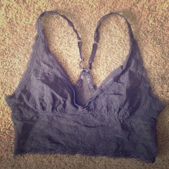 Victoria's Secret Grey Lace Lounge Bra