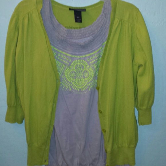 Lane Bryant Sweaters - 2 piece Lane Bryant tank top and cardigan 18/20