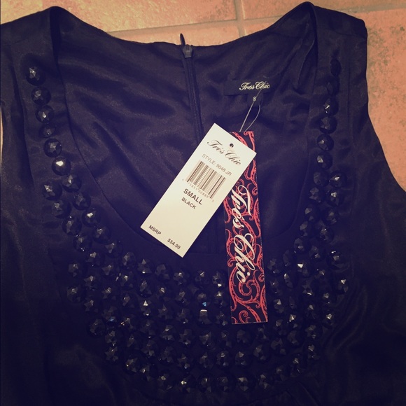 Black gem neck dress size Small - Picture 1 of 2