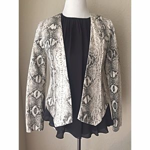 Snake print jacket with back detail
