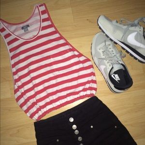 Striped synched-bottom tank from Aerie