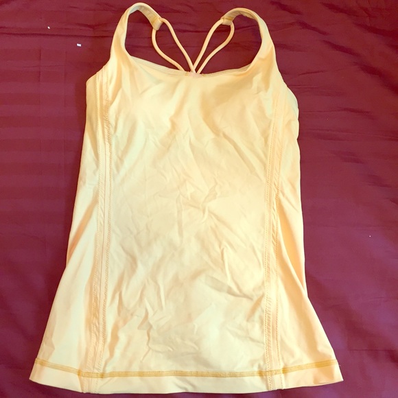 Lululemon Yellow Free to Be tank top