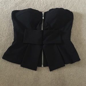 Black bow blouse