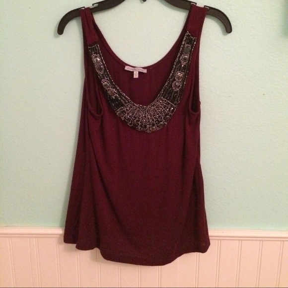 Burgundy tank top