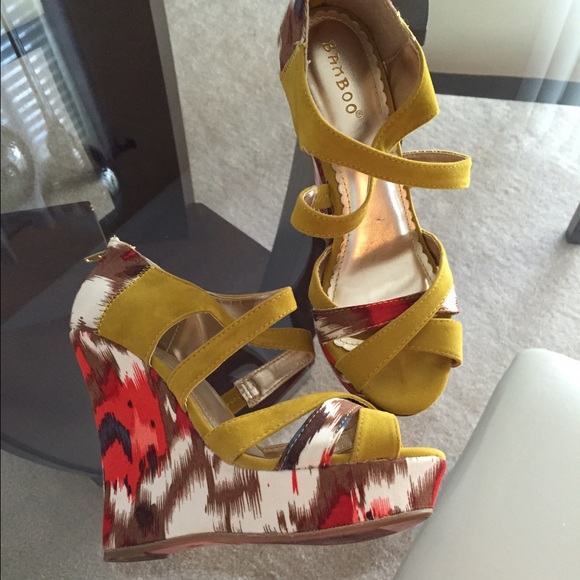 Super cute multi colored wedges!