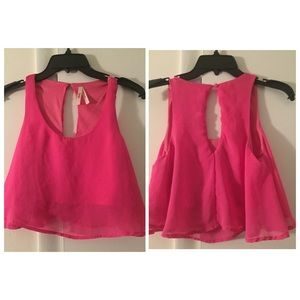 Pink crop top