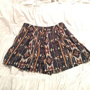 Tribal print shorts