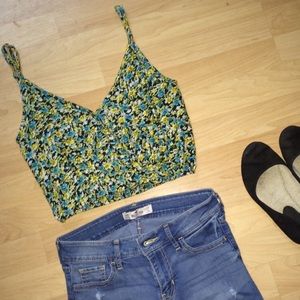 Loose synched-bottom floral cami from Wet Seal