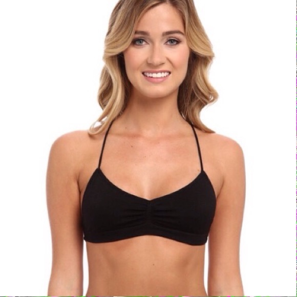 ❌SOLD ON THREADFLIP❌ Black Strappy Bralette - Picture 2 of 4