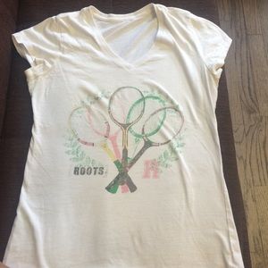 Roots white T-shirt