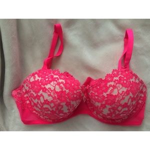 Hot Pink Lace Bra