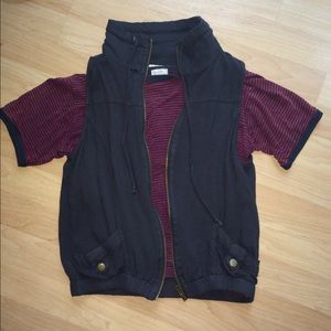 LA Hearts charcoal vest with zipper