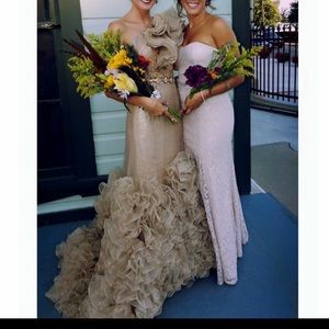 Custom made! Gold one shoulder gown. Negotiable💰