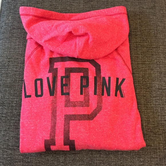 PINK Victoria's Secret Sweaters - Victoria's Secret PINK red logo hoodie