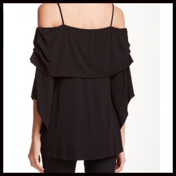 ❌SOLD❌❗1-HOUR SALE❗Black Tunic Cold Shoulders - Picture 2 of 6