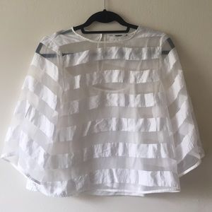 H&M Striped Sheer Top