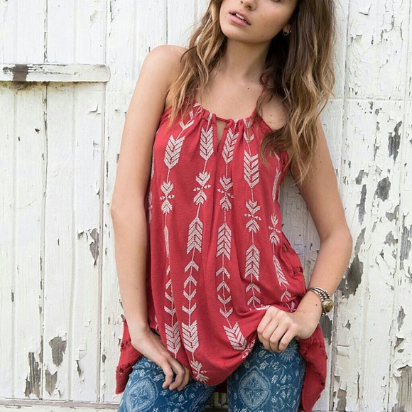 Free People Tops - Free People Peace and Arrows tunic