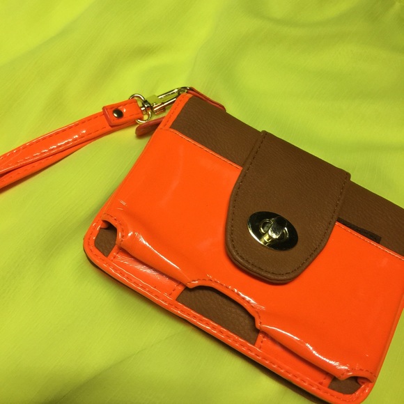 Steve Madden *Neon*Wristlet Wallet ~Leather