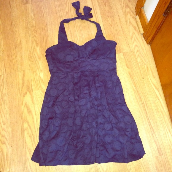 Navy Halter Dress