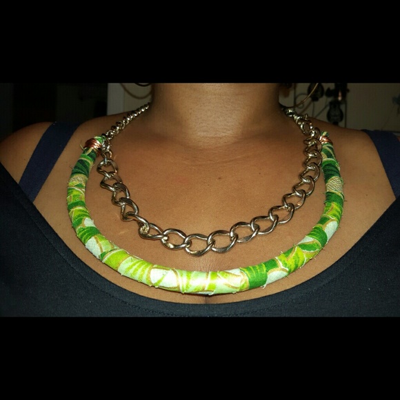 Handmade Ankara Fabric Necklace