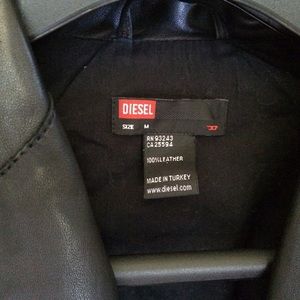 Women's belted leather jacket