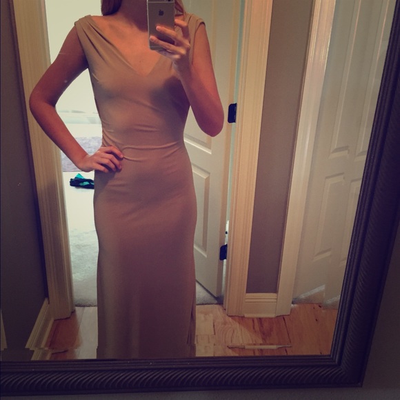 Tony Bowls Nude Prom Dress