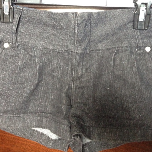 Dark denim shorts
