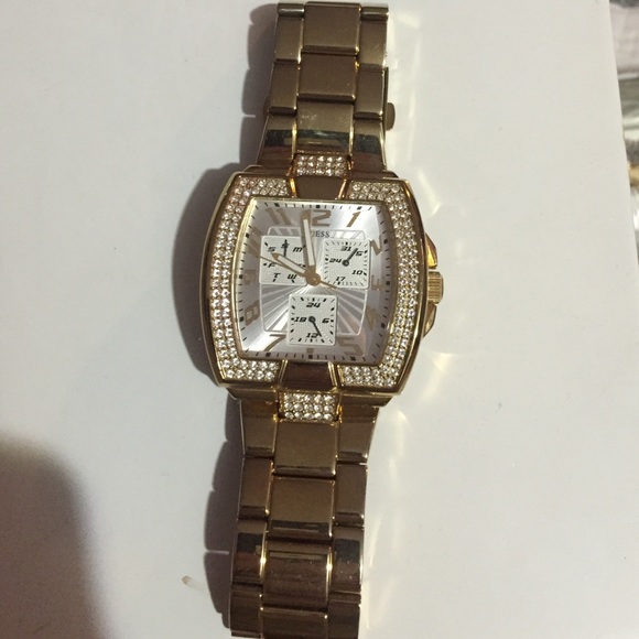 Gold Guess watch