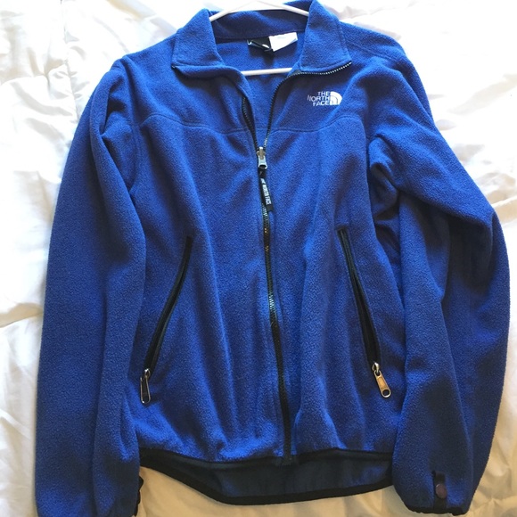 North Face royal blue zip up