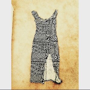 Body con dress with slit