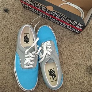 Blue and grey vans
