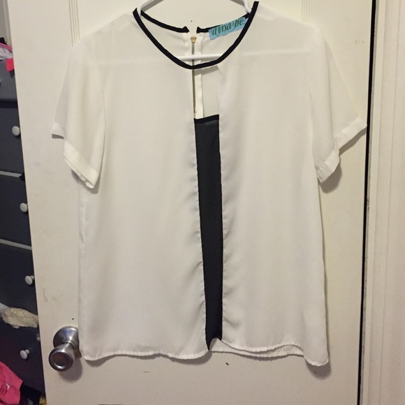 White and black top