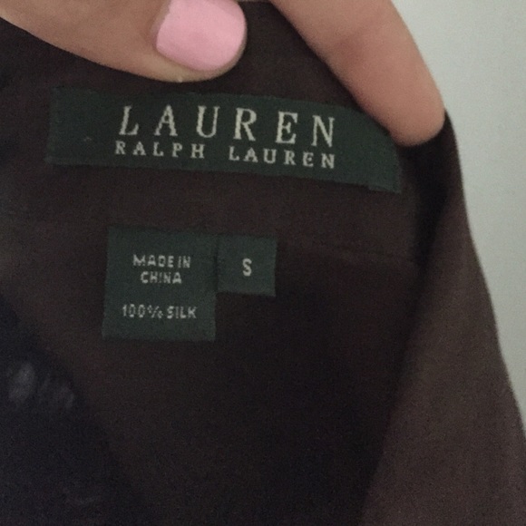 Brown silk Lauren blouse - Picture 3 of 3