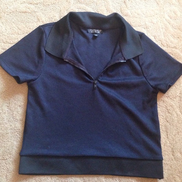 Top shop cropped fitted collar shirt