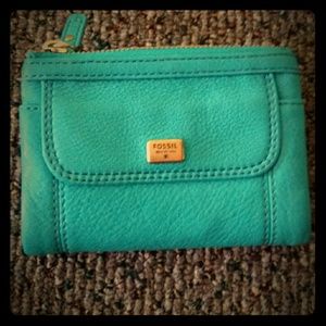 Turquoise Fossil wallet