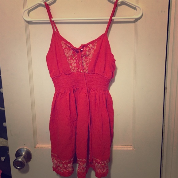 Red Orange embroided top