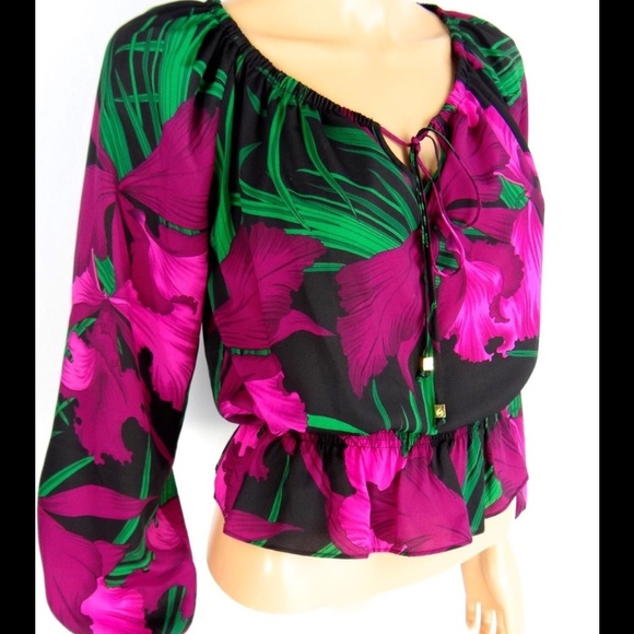 Michael Kors Peasant Floral Top - Picture 3 of 4