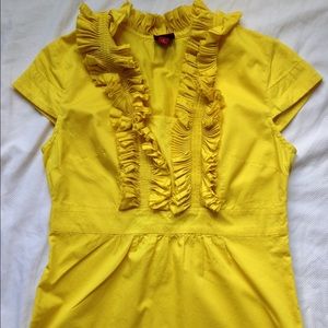 Merona yellow cap sleeve top