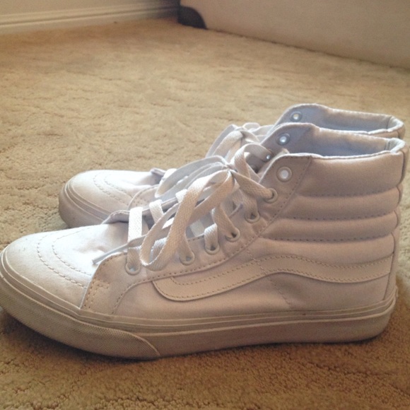 white hi top vans