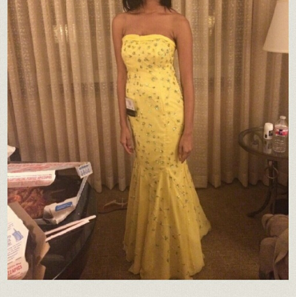 Yellow Prom/Pageant Gown - Picture 3 of 3