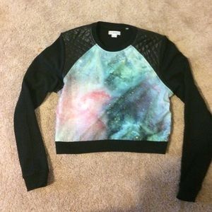Galaxy Crop Top Sweater