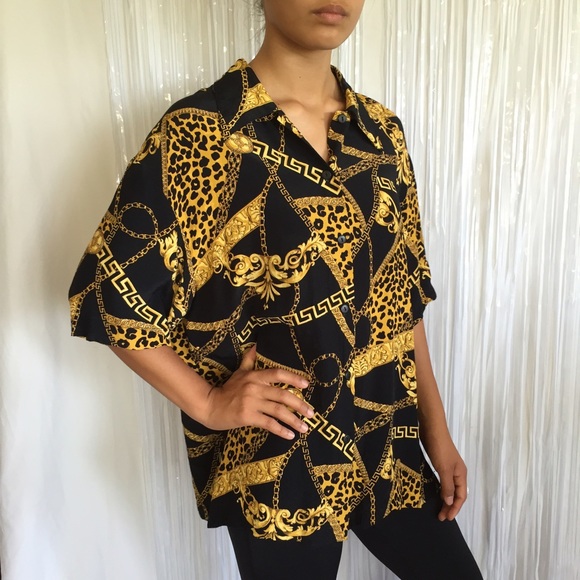 Vintage gold button up - Picture 2 of 3