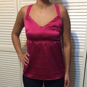 Pink silk top