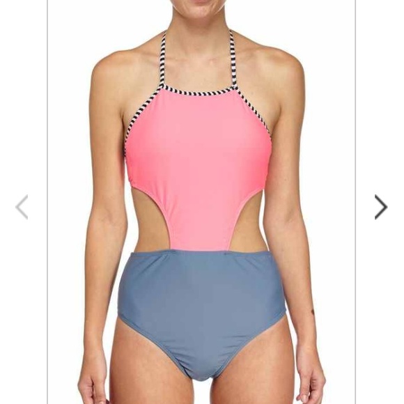 Brand new halter cut out one piece