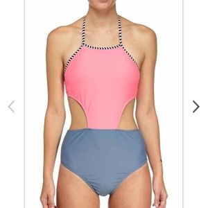 Brand new halter cut out one piece