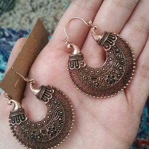Antique earings/rosegold/hoops/vintage/boho