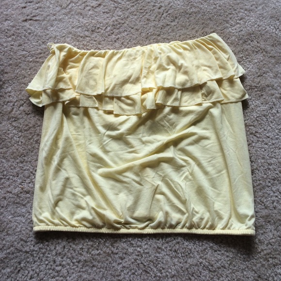 💜 American Eagle Light Yellow Tube Top